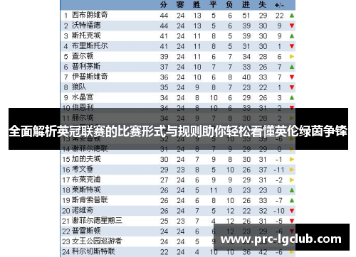 全面解析英冠联赛的比赛形式与规则助你轻松看懂英伦绿茵争锋 全面解析英冠联赛的比赛形式与规则助你轻松看懂英伦绿茵争锋